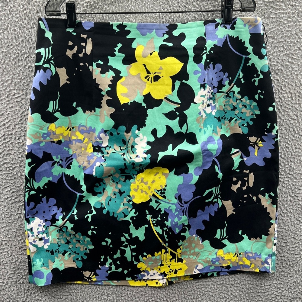 Womens Abstract Floral Artsy Mini Skirt 18‎ Indie Colorful Statement Stretch